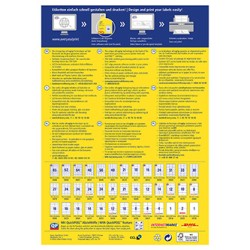 Avery Zweckform etykiety 38 x 21.2 mm, A4, białe, 65 etykiety, pakowane po 100 szt., 3666, do drukarek laserowych i atramentowyc