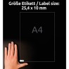 Avery Zweckform etykiety 25.4mm x 10mm, A4, srebrne, 189 etykiety, bardzo trwałe, pakowane po 20 szt., L6008-20, do drukarek las