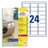 Avery Zweckform etykiety 63.5mm x 33.9mm, A4, białe, 24 etykiety, trzykrotnie silniejszy klej, pakowane po 20 szt., L6141-20, do