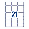 Avery Zweckform etykiety 63.5mm x 38.1mm, A4, przezroczysty, przezroczysta, 21 etykiety, adresowa, pakowane po 25 szt., L7560-25