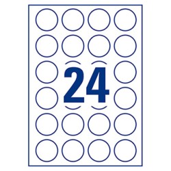 Avery Zweckform etykiety 40mm, A4, białe, 24 etykiety, pakowane po 100 szt., L3415-100, do drukarek laserowych i atramentowych