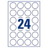 Avery Zweckform etykiety 40mm, A4, białe, 24 etykiety, pakowane po 100 szt., L3415-100, do drukarek laserowych i atramentowych