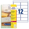 Avery Zweckform etykiety 99.1mm x 42.3mm, przezroczysty, przezroczysta, 12 etykieta, adresowa, pakowane po 25 szt., L4772-25, do
