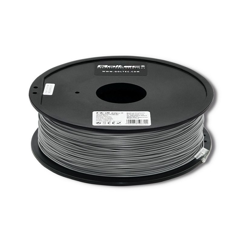 Qoltec 50673 materiały drukarskie 3D Kwas polimlekowy (PLA) Srebrny 1 kg