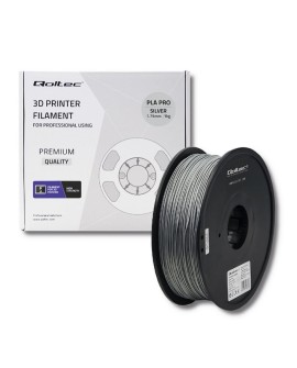 Qoltec 50673 materiały drukarskie 3D Kwas polimlekowy (PLA) Srebrny 1 kg