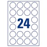 Avery Zweckform etykiety 40mm, A4, matowe, białe, 480 etykiety, z zabezpieczeniem przeciw odklejeniu, pakowane po 20 szt., L6112