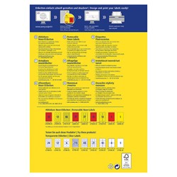 Avery Zweckform etykiety 99.1mm x 38.1mm, A4, neonowy czerwony, 14 etykiety, pakowane po 25 szt., L7263R-25, do drukarek laserow