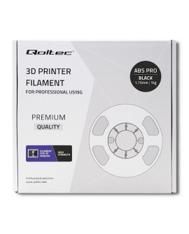Materiały drukarskie 3D Qoltec 50677 ABS Czarny