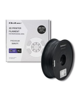 Materiały drukarskie 3D Qoltec 50677 ABS Czarny
