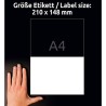 Avery Zweckform etykiety 210mm x 148mm, A4, białe, 2 etykiety, bardzo trwałe, pakowane po 40 szt., L7916-40, do drukarek laserow