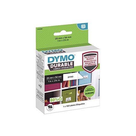 Dymo etykiety polipropylenowe 54mm x 25mm, białe, wielofunkcyjny, 160 szt., 2112283