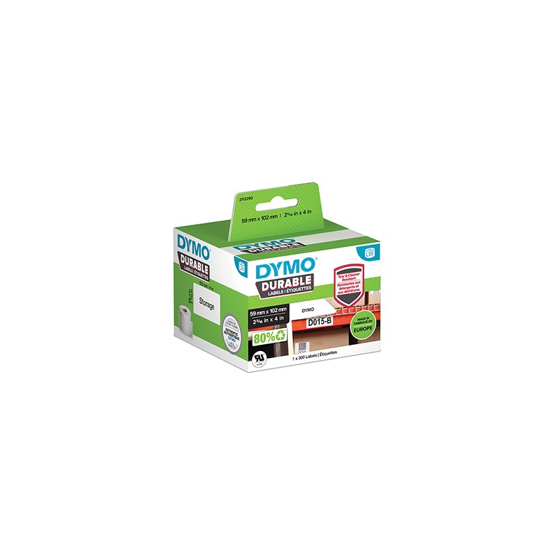 Dymo etykiety polipropylenowe 102mm x 59mm, białe, adresowe, 300 szt., 2112290