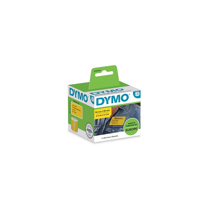 Dymo etykiety papierowe 101mm x 54mm, żółte, adresowe, 220 szt., 2133400