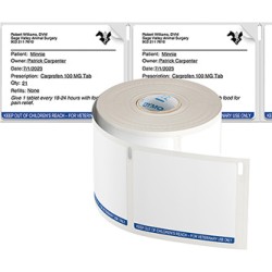 Dymo etykiety papierowe 70mm x 54mm, białe, weterynaryjne, 6x400 szt., 2187328