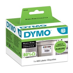 Dymo etykiety papierowe 70mm x 54mm, białe, Etykiety gastronomiczne, 1x400 szt., 2187329