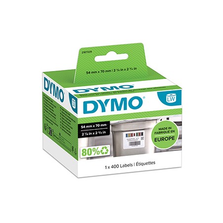 Dymo etykiety papierowe 70mm x 54mm, białe, Etykiety gastronomiczne, 1x400 szt., 2187329