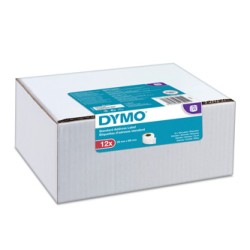 Dymo etykiety papierowe 89mm x 28mm, białe, adresowa, 12 x 130 szt., 2093091, op. 12 rolek, cena za 1 szt
