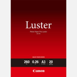 Canon LU-101 Photo Paper, LU-101, foto papier, połysk, 6211B007, biały, A3, 260 g/m2, 20 szt., atrament