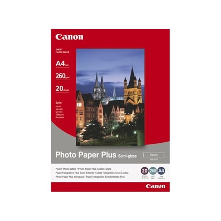 Canon Photo Paper Plus Semi-G, SG-201, foto papier, półpołysk, satynowy typ 1686B018, biały, 20x25cm, 8x10", 260 g/m2, 20 szt., 