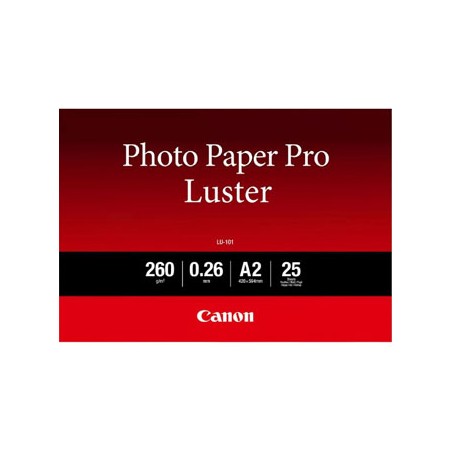 Canon LU-101 Photo Paper Pro Luster, LU-101, foto papier, połysk, 6211B026, biały, A2, 16.54x23.39", 260 g/m2, 25 szt., atrament