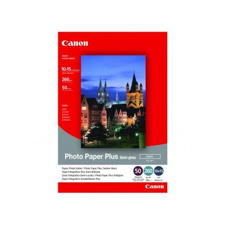 Canon Photo Paper Plus Semi-G, SG-201 S, foto papier, półpołysk, satynowy typ 1686B015, biały, 10x15cm, 4x6", 270 g/m2, 50 szt.,