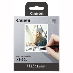 Canon XS-20L papier + ink, XS-20L, foto papier, samoprzylepny, 4119C002, biały, 20 szt., termosublimacyjny,Canon SELPHY Square Q