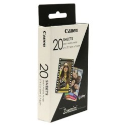 Canon ZINK Photo Paper, ZINK, foto papier, bez marginesu typ połysk, Zero Ink typ 3214C002, biały, 5x7,6cm, 2x3", 20 szt., termo