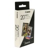 Canon ZINK Photo Paper, ZINK, foto papier, bez marginesu typ połysk, Zero Ink typ 3214C002, biały, 5x7,6cm, 2x3", 20 szt., termo
