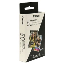 Canon ZINK Photo Paper, ZINK, foto papier, bez marginesu typ połysk, Zero Ink typ 3215C002, biały, 5x7,6cm, 2x3", 50 szt., termo
