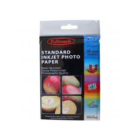 Fullmark Standard Inkjet Photo P, foto papier, połysk, biały, 10x15cm, 4x6", 210 g/m2, 4880dpi, 20 szt., atrament