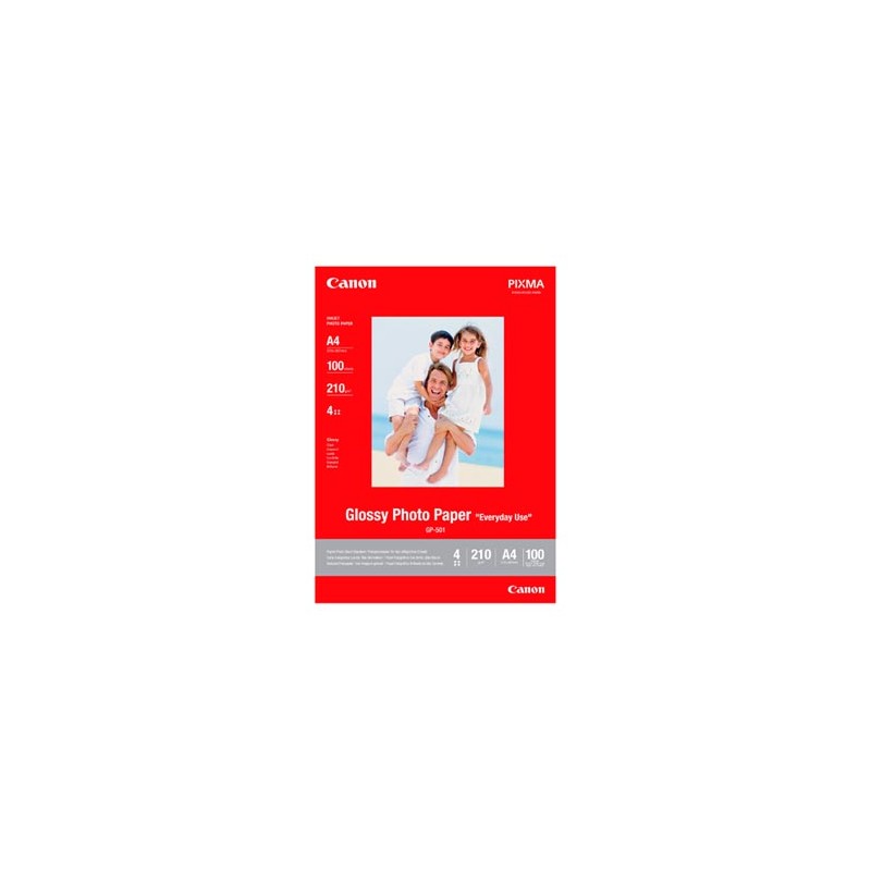 Canon Photo paper Glossy, GP-501, foto papier, połysk, GP501 A4 typ 0775B001, biały, A4, 200 g/m2, 100 szt., atrament