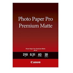 Canon Photo paper premium matte, PM-101, foto papier, matowy, 8657B006, biały, A3, 210 g/m2, 20 szt., atrament