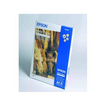 Epson Matte Paper Heavyweight, C13S041256, foto papier, matowy, silny typ biały, Stylus Photo 1270, 1290, A4, 167 g/m2, 50 szt.,
