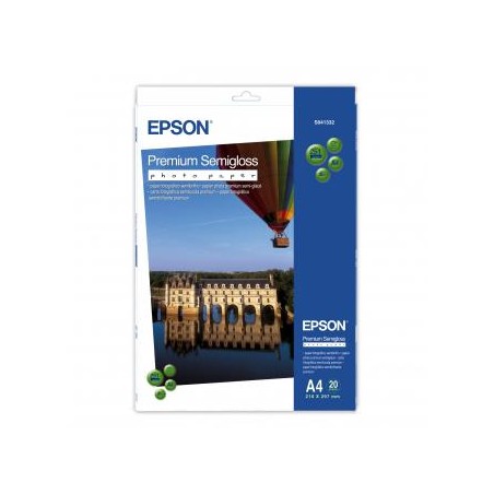 Epson Premium Semigloss Photo, C13S041332, foto papier, półpołysk, biały, Stylus Photo 880, 2100, A4, 251 g/m2, 20 szt., atramen