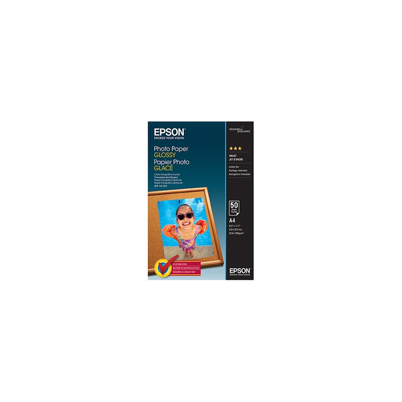 Epson Photo paper, C13S042539, foto papier, połysk, biały, A4, 200 g/m2, 50 szt., atrament