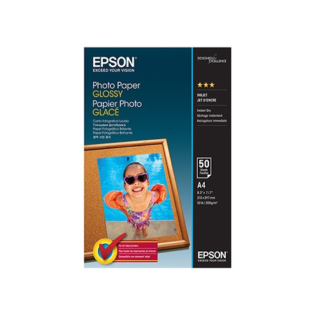 Epson Photo paper, C13S042539, foto papier, połysk, biały, A4, 200 g/m2, 50 szt., atrament