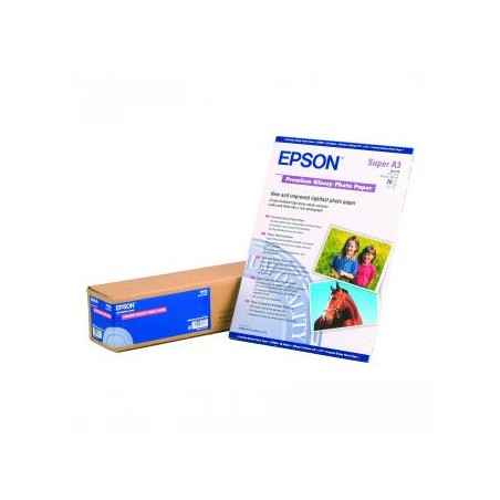 Epson Premium Glossy Photo Pa, C13S041315, foto papier, połysk, silny typ biały, Stylus Photo 1270, 2100, A3, 255 g/m2, 20 szt.,