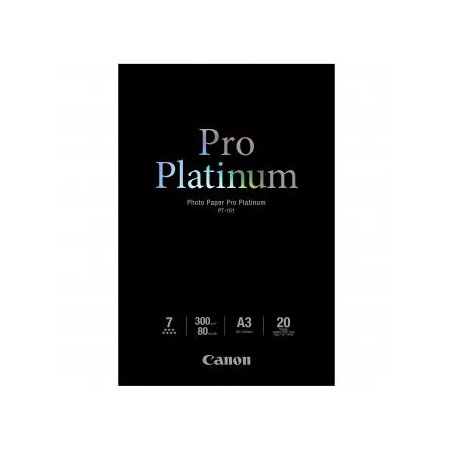 Canon Photo Paper Pro Platinu, PT-101 A3, foto papier, połysk, 2768B017, biały, A3, 300 g/m2, 20 szt., atrament