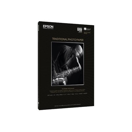 Epson Traditional Photo Paper, C13S045051, foto papier, satynowy, biały, A3+, 330 g/m2, 25 szt., atrament