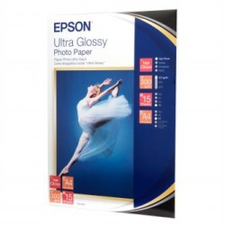 Epson Ultra Glossy Photo Pape, C13S041927, foto papier, połysk, biały, R200, R300, R800, RX425, RX500, A4, 300 g/m2, 15 szt., at