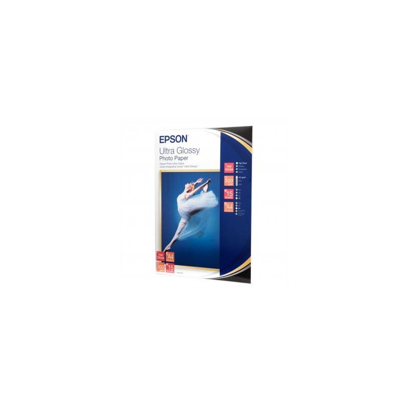 Epson Ultra Glossy Photo Pape, C13S041927, foto papier, połysk, biały, R200, R300, R800, RX425, RX500, A4, 300 g/m2, 15 szt., at