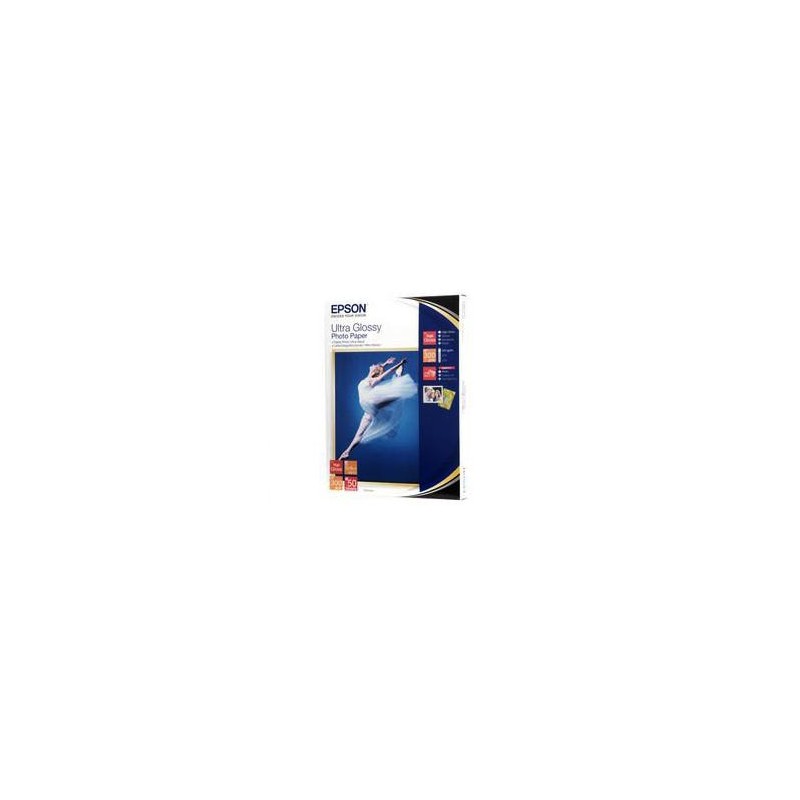 Epson Ultra Glossy Photo Pape, C13S041944BH, foto papier, połysk, biały, R200, R300, R800, RX425, RX500, 13x18cm, 5x7", 300 g/m2