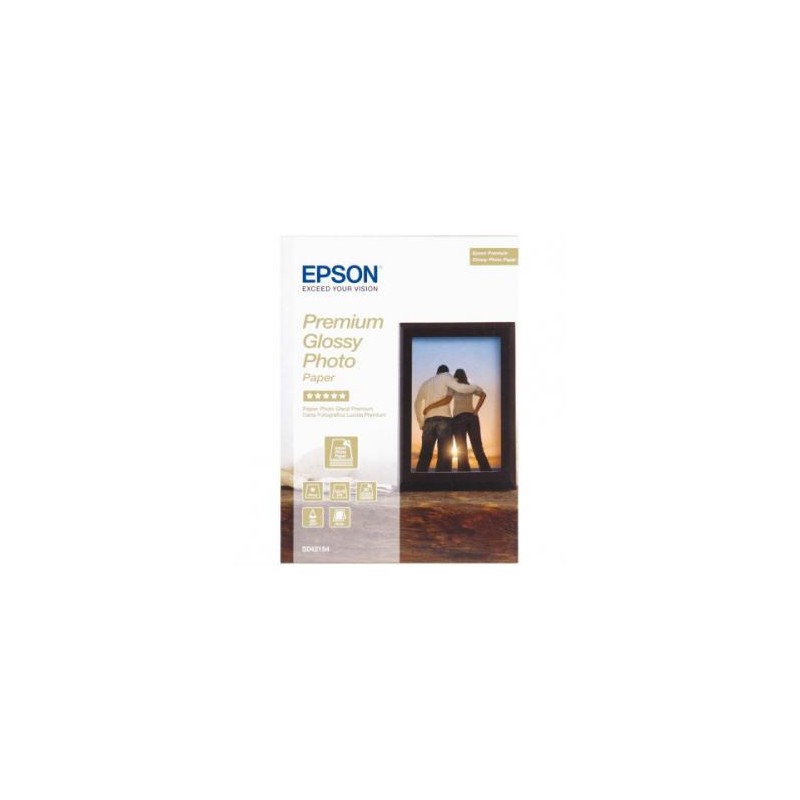 Epson Premium Glossy Photo Pa, C13S042154, foto papier, połysk, biały, Stylus Color, Photo, Pro, 13x18cm, 5x7", 255 g/m2, 30 szt