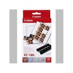 Etykiety Canon Selphy CP XXX, biała, 18, szt. szt., KC18IL, do drukarek termosublimacyjnych, 22x17,3mm, w opakowaniu tusz