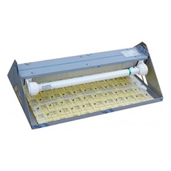 Lampa owadobójcza 230 V, do 80 m2, 2x15W, srebrny, Format1, ITRAP30, IP65, z powierzchnią klejącą