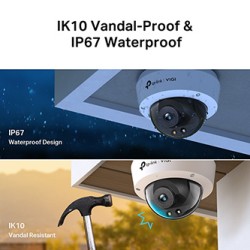TP-link IP kamera Wi-Fi do monitoringu zewnętrznego VIGI C240(4MM), QHD 2560x1440, PoE, biała, 4 MPx, rejestracja w kolorze, int