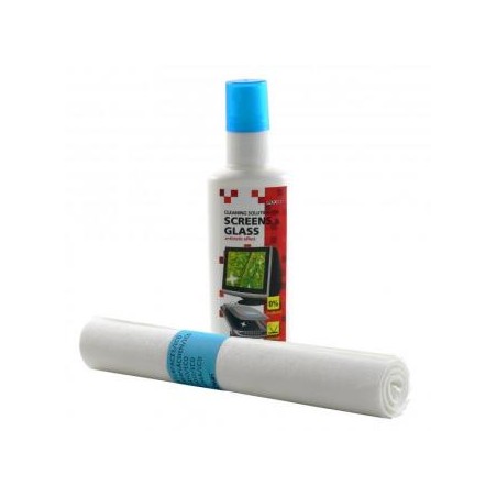 Środki czyszczące zestaw do ekranów, spray 50ml, 10 serwetek, Logo