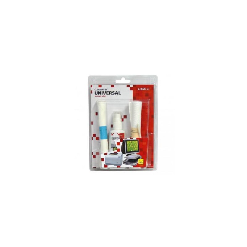 Środki czyszczące zestaw uniwersalny, spray 50ml, 10 serwetek, 3 aplikatory, Logo