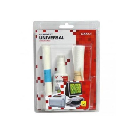 Środki czyszczące zestaw uniwersalny, spray 50ml, 10 serwetek, 3 aplikatory, Logo