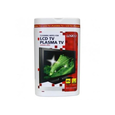 Środki czyszczące chusteczki jednorazowe, do TV LCD, TV plazmowych, kina domowego, pudełko, 50szt., Logo